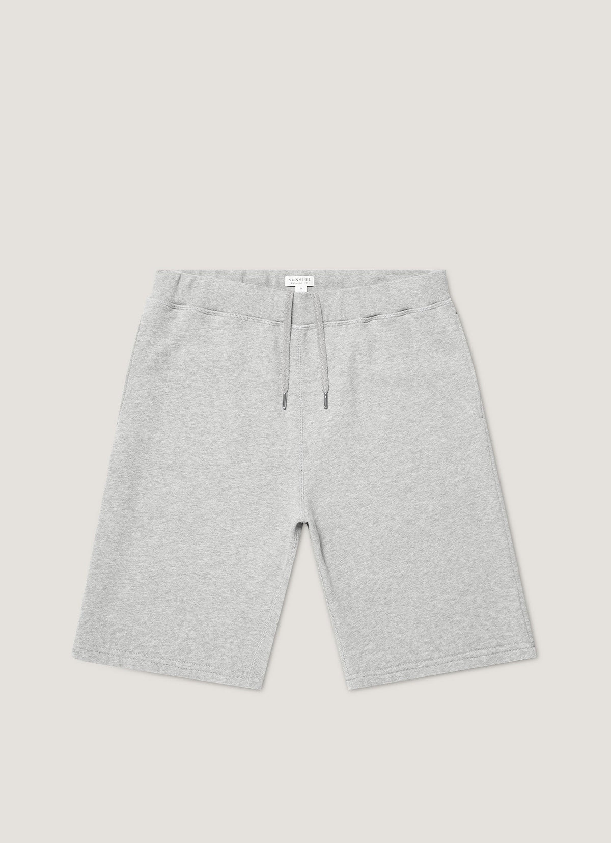 Short en molleton bouclé gris chiné pour homme