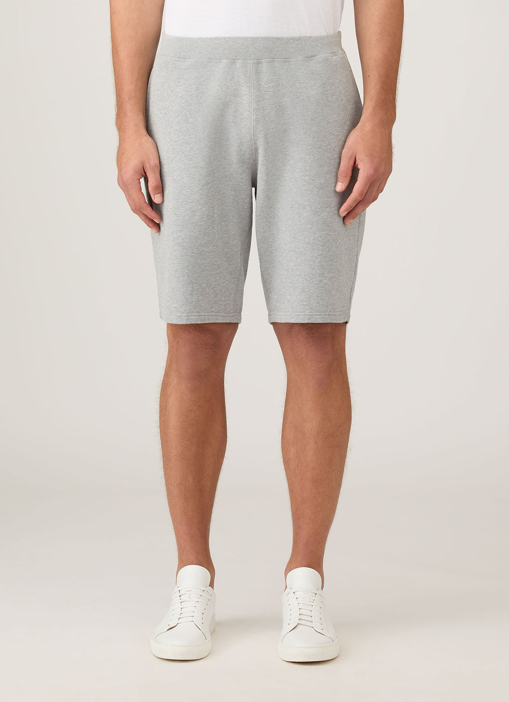 Short en molleton bouclé gris chiné pour homme