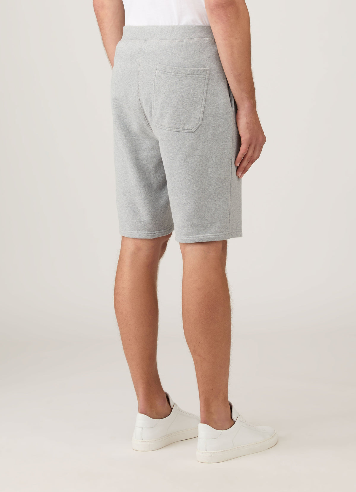 Short en molleton bouclé gris chiné pour homme