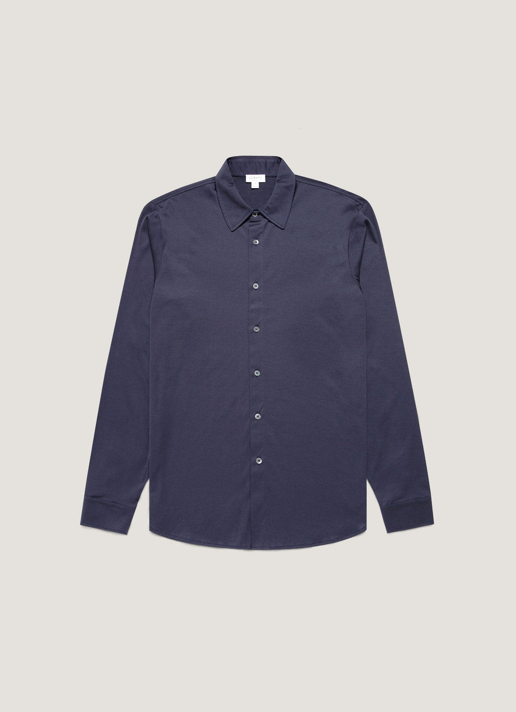 Chemise classique en jersey pour homme, couleur bleu marine