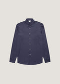 Chemise classique en jersey pour homme, couleur bleu marine