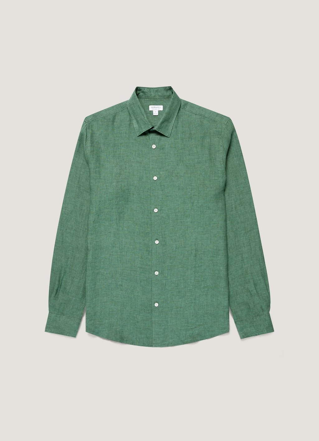 Chemise en lin homme vert vif