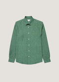 Chemise en lin homme vert vif