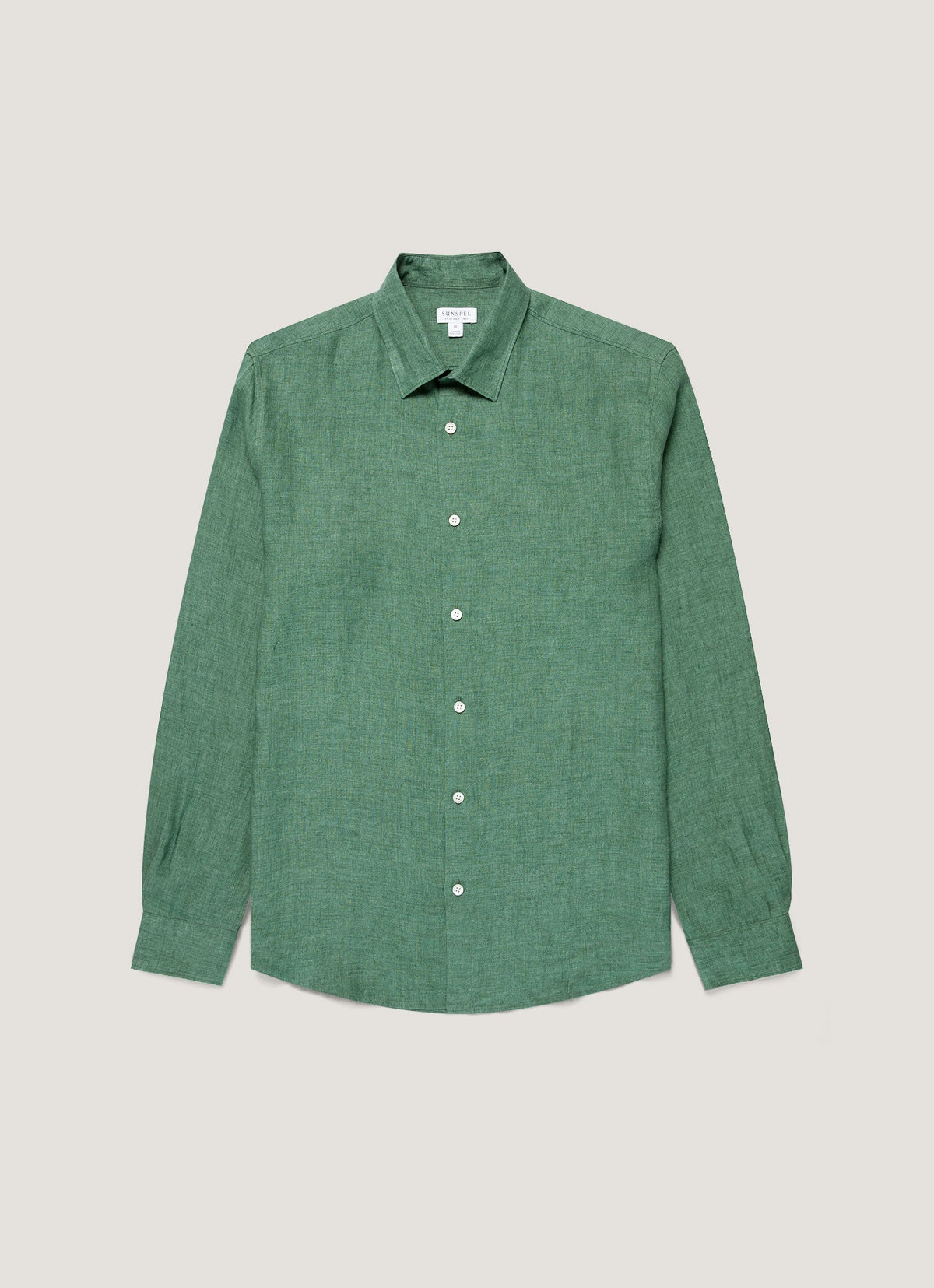 Chemise en lin homme vert vif