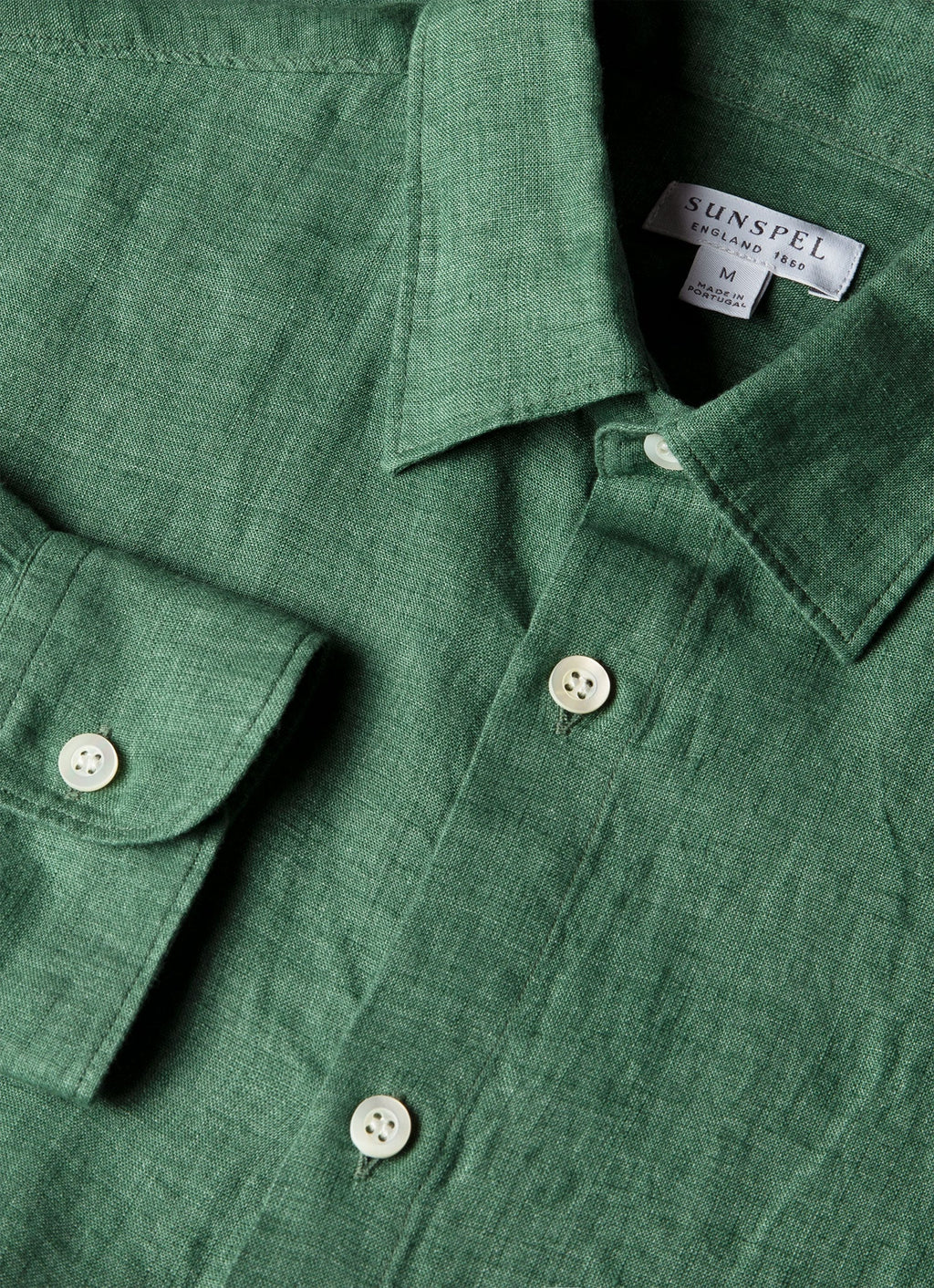 Chemise en lin homme vert vif