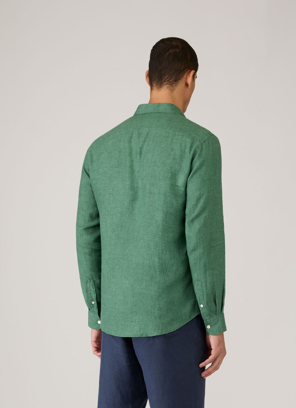 Chemise en lin homme vert vif