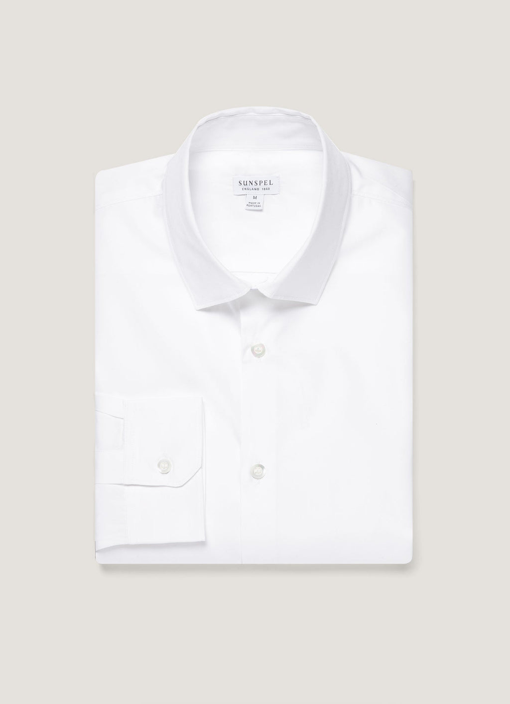 Chemise en coton Sea Island pour homme, coloris blanc
