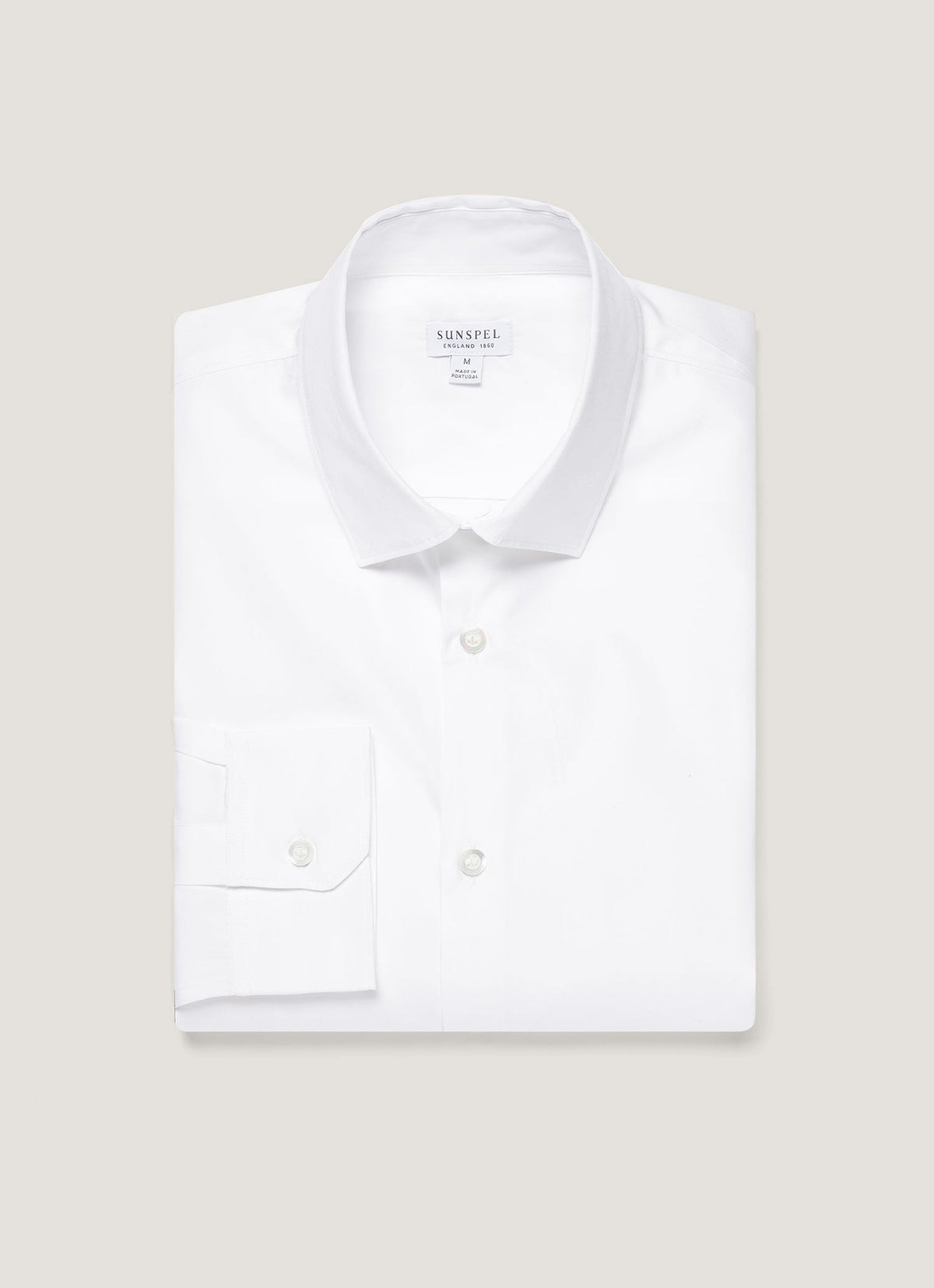 Chemise en coton Sea Island pour homme, coloris blanc
