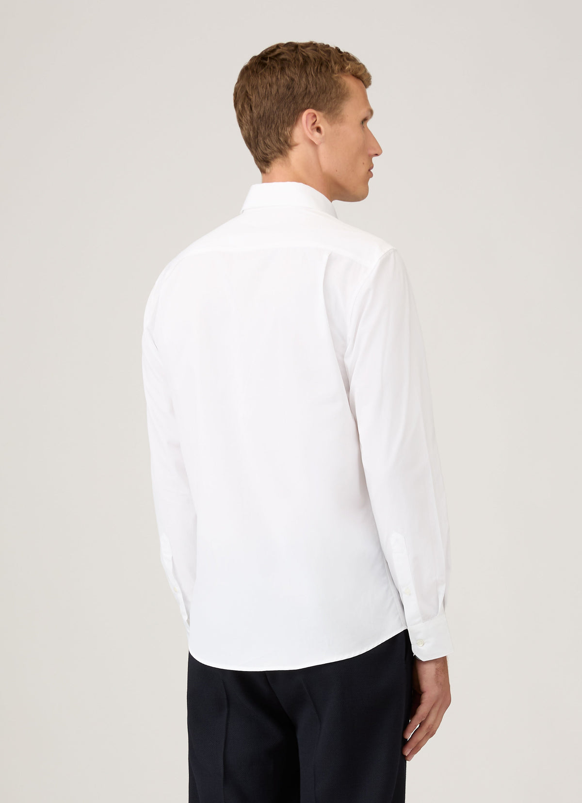 Chemise en coton Sea Island pour homme, coloris blanc