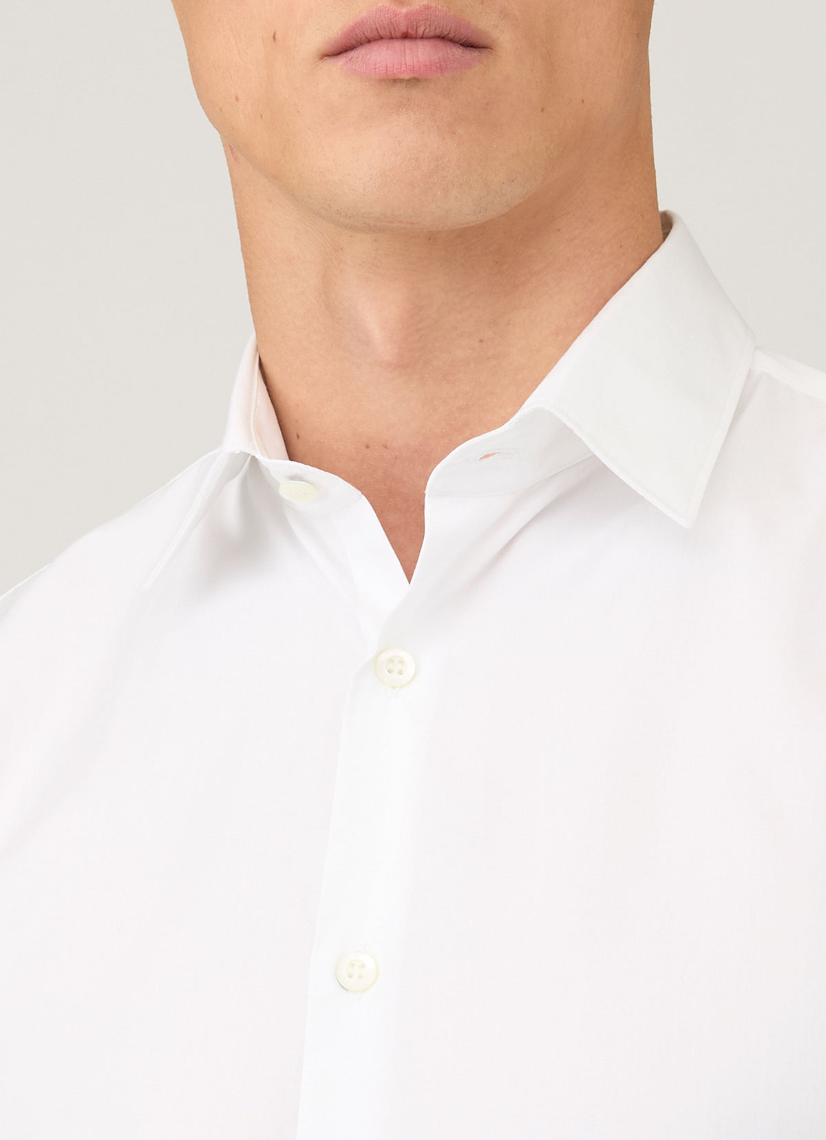 Chemise en coton Sea Island pour homme, coloris blanc
