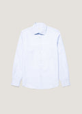 Chemise en lin et coton Sea Island pour homme, bleu clair