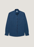 Chemise habillée en twill indigo pour homme