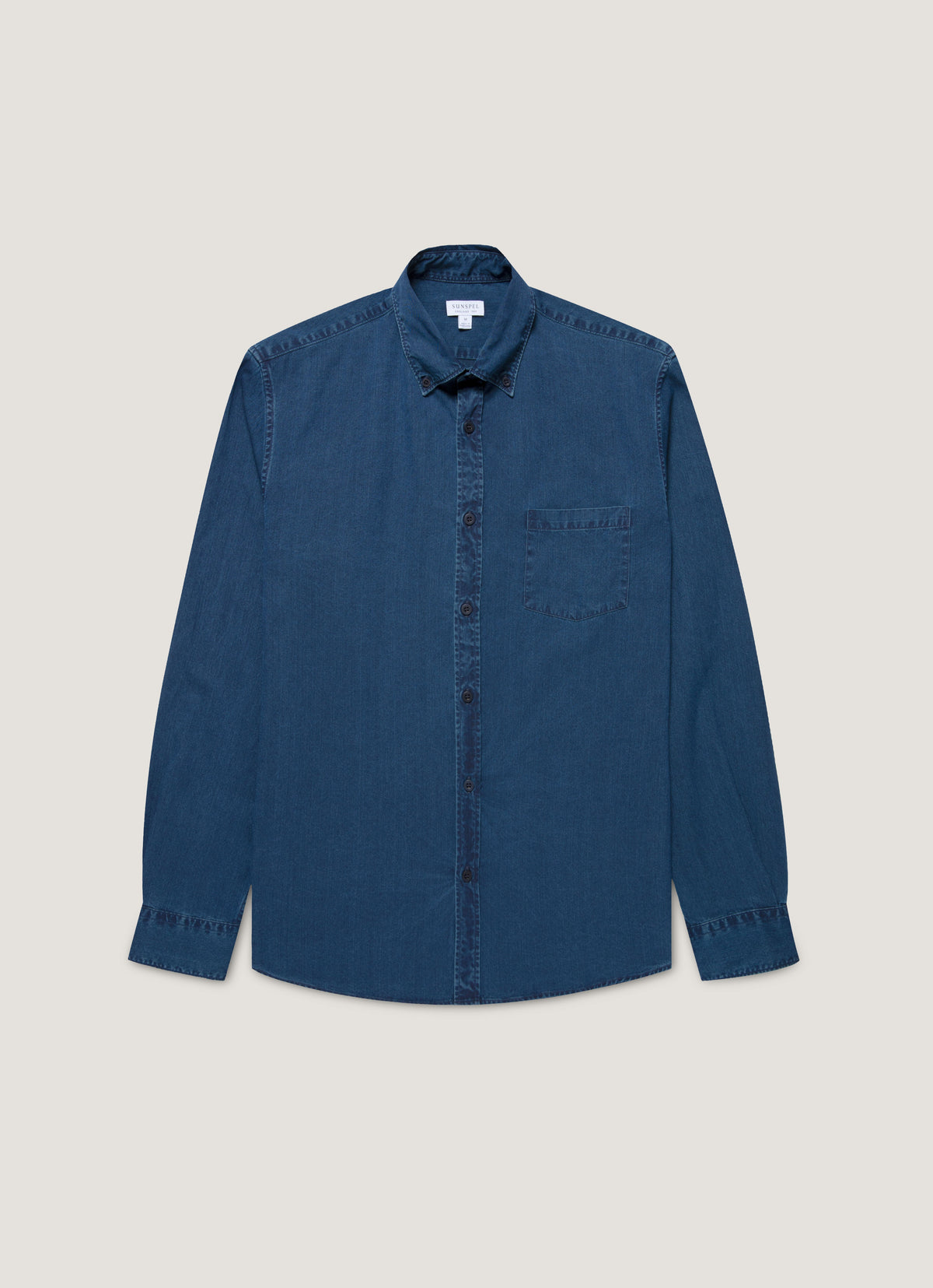 Chemise habillée en twill indigo pour homme