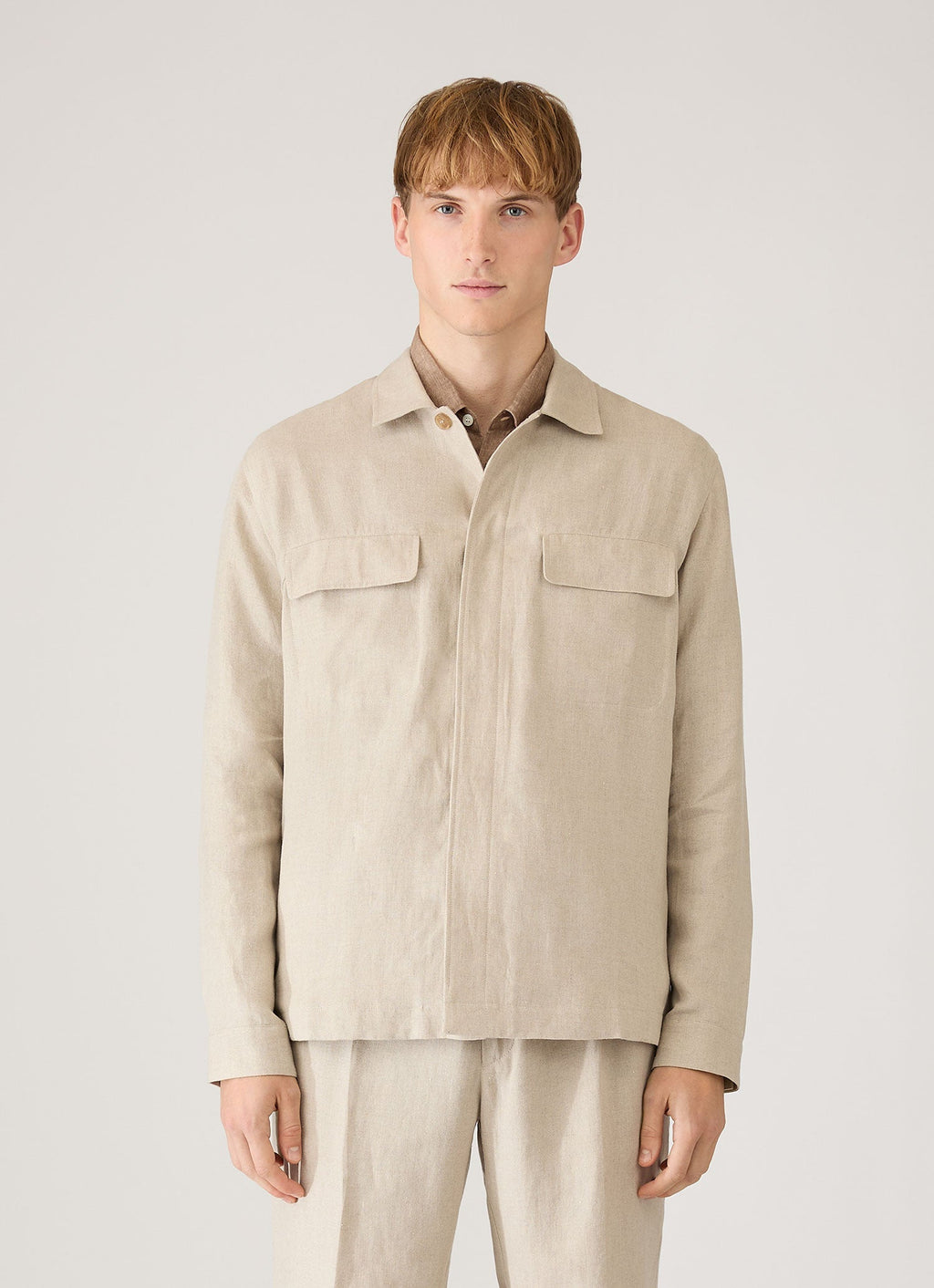 Surchemise en Lin Homme coloris Sable