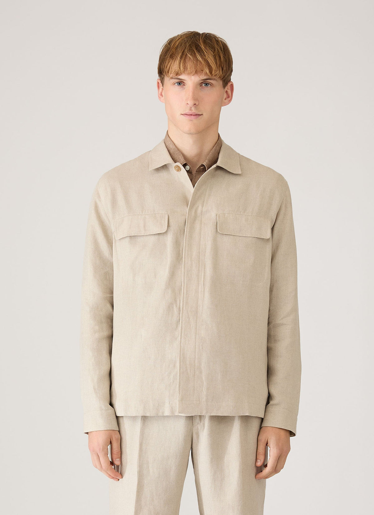 Surchemise en Lin Homme coloris Sable