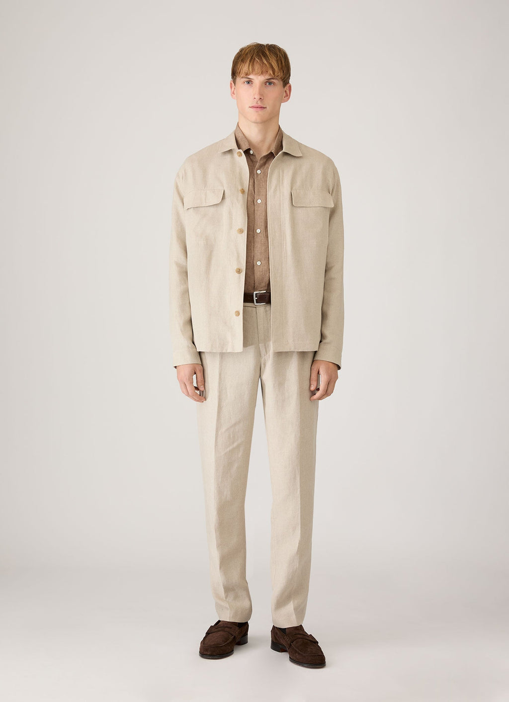 Surchemise en Lin Homme coloris Sable