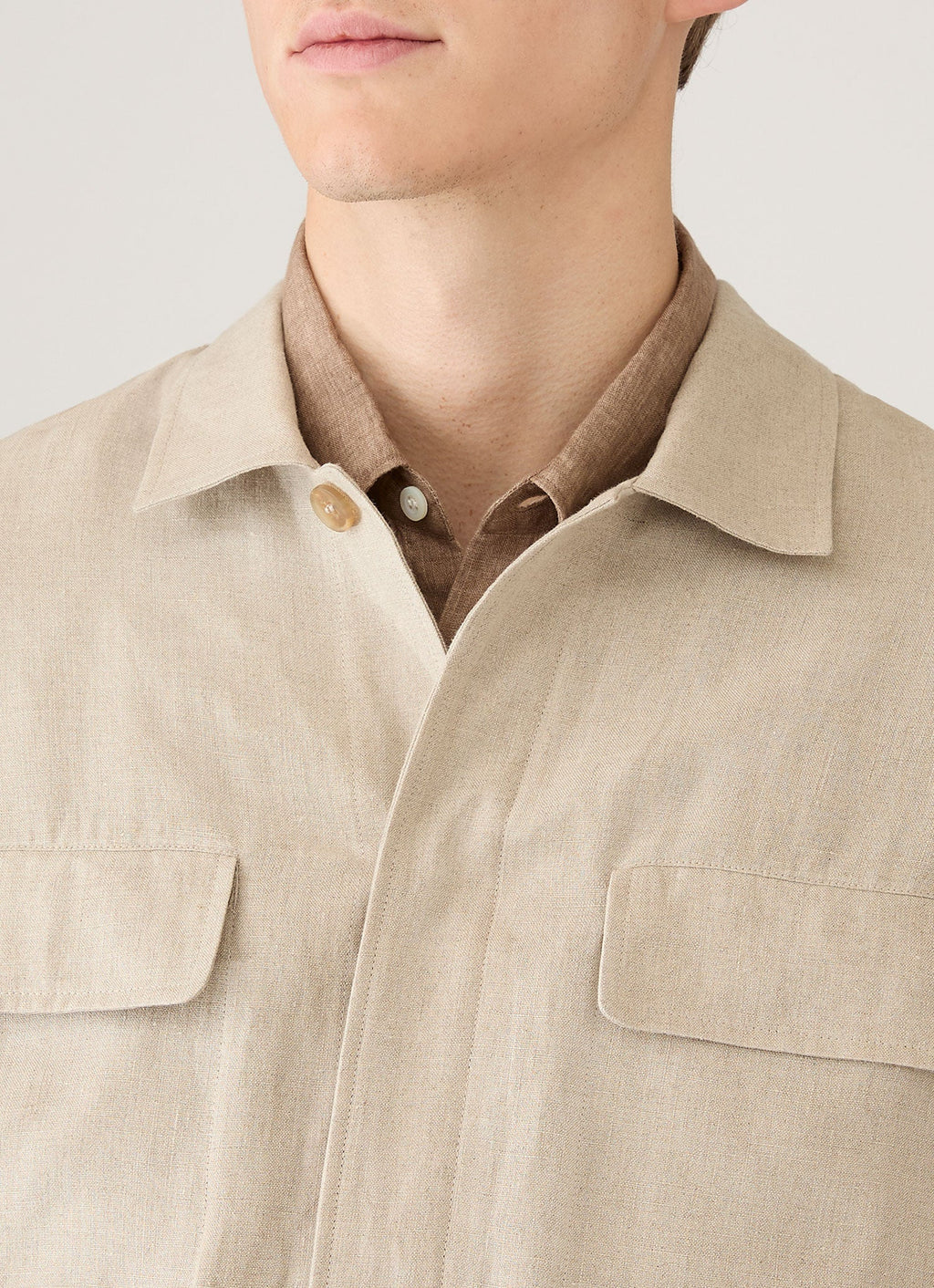 Surchemise en Lin Homme coloris Sable