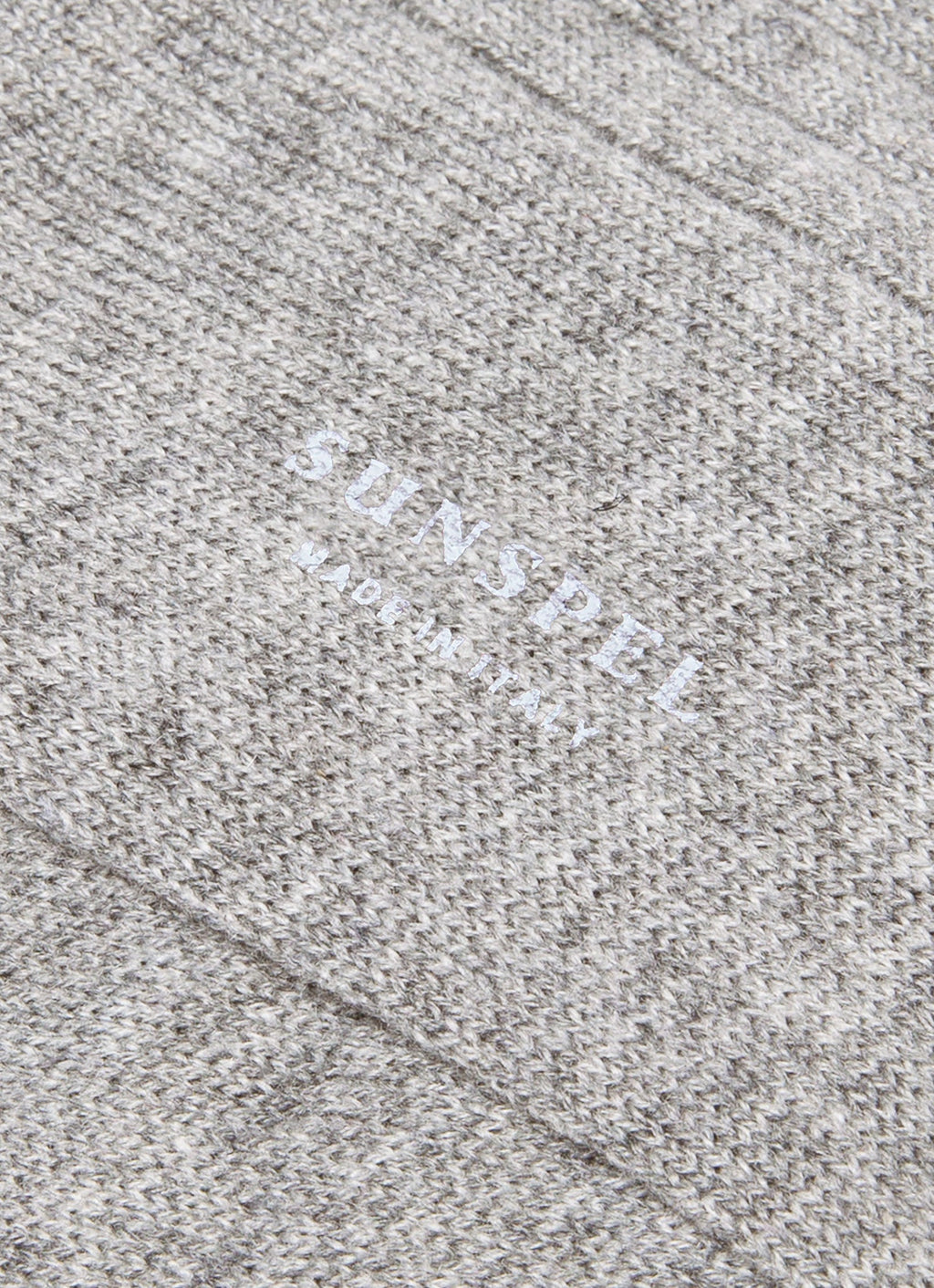 Chaussettes côtelées en cachemire pour homme, gris moyen chiné