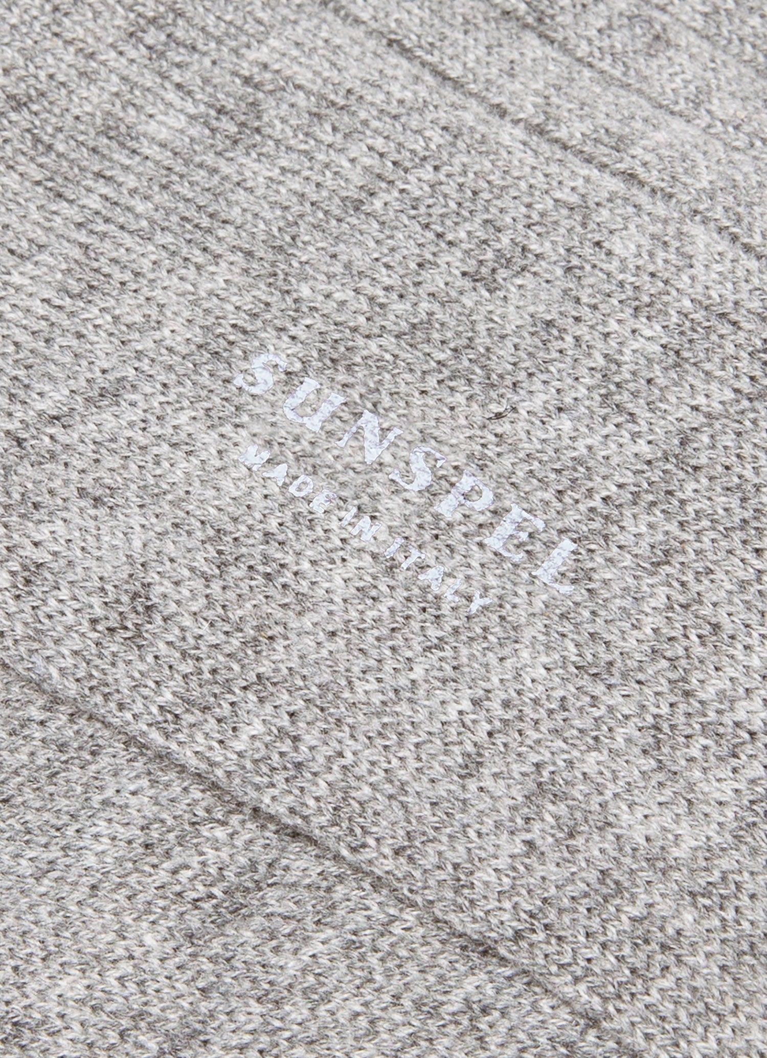 Chaussettes côtelées en cachemire pour homme, gris moyen chiné