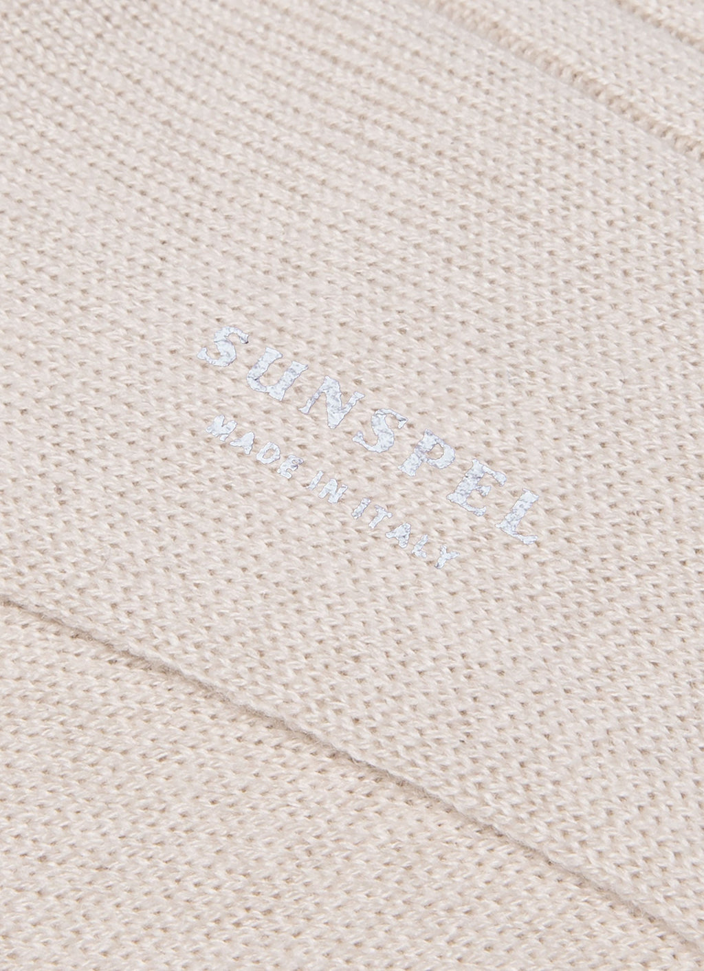 Men's Cashmere Ribbed Socks in Natural