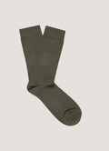 Chaussettes en coton kaki pour hommes