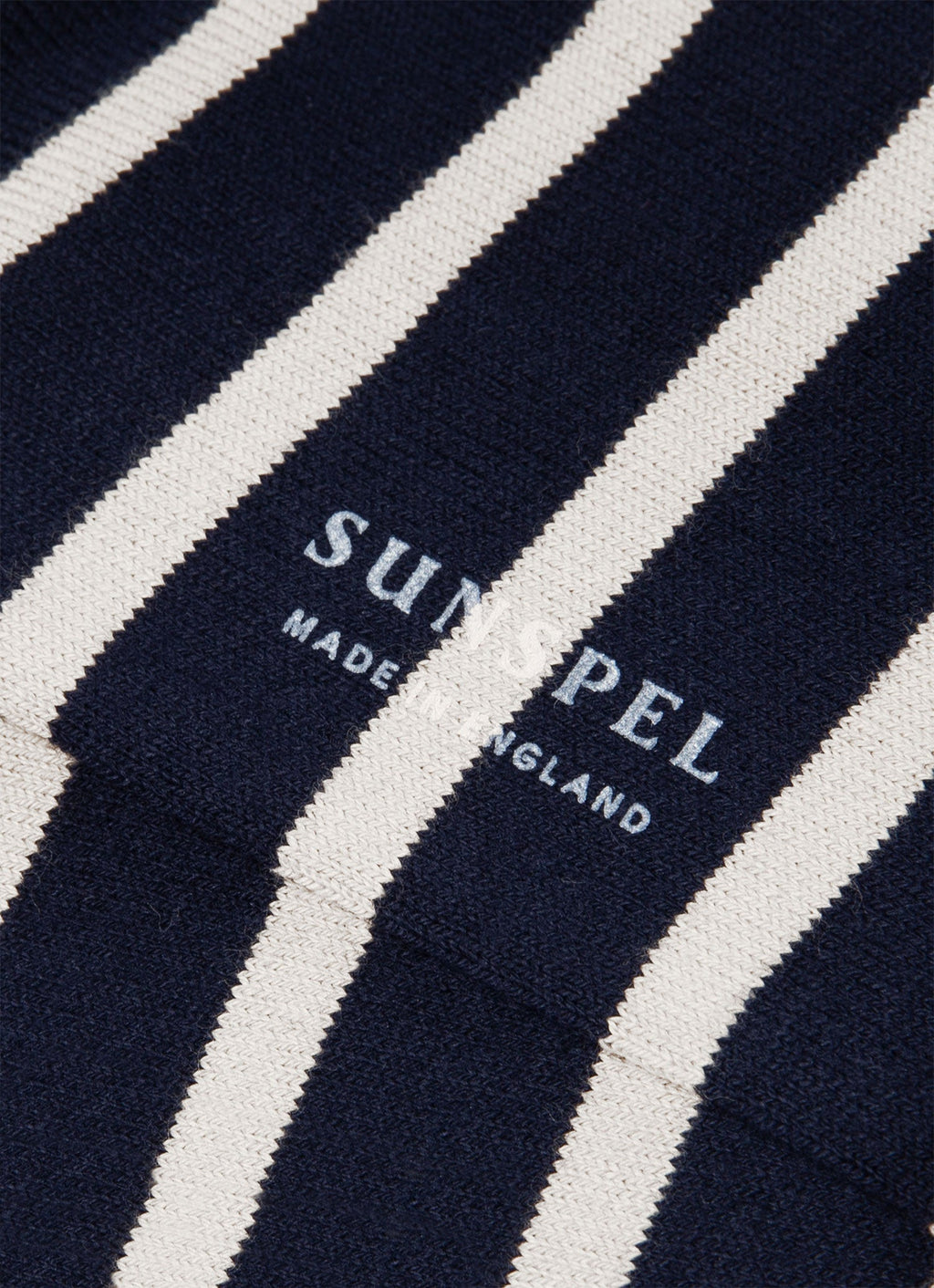 Chaussettes en coton pour homme Bleu marine/Blanc cassé
