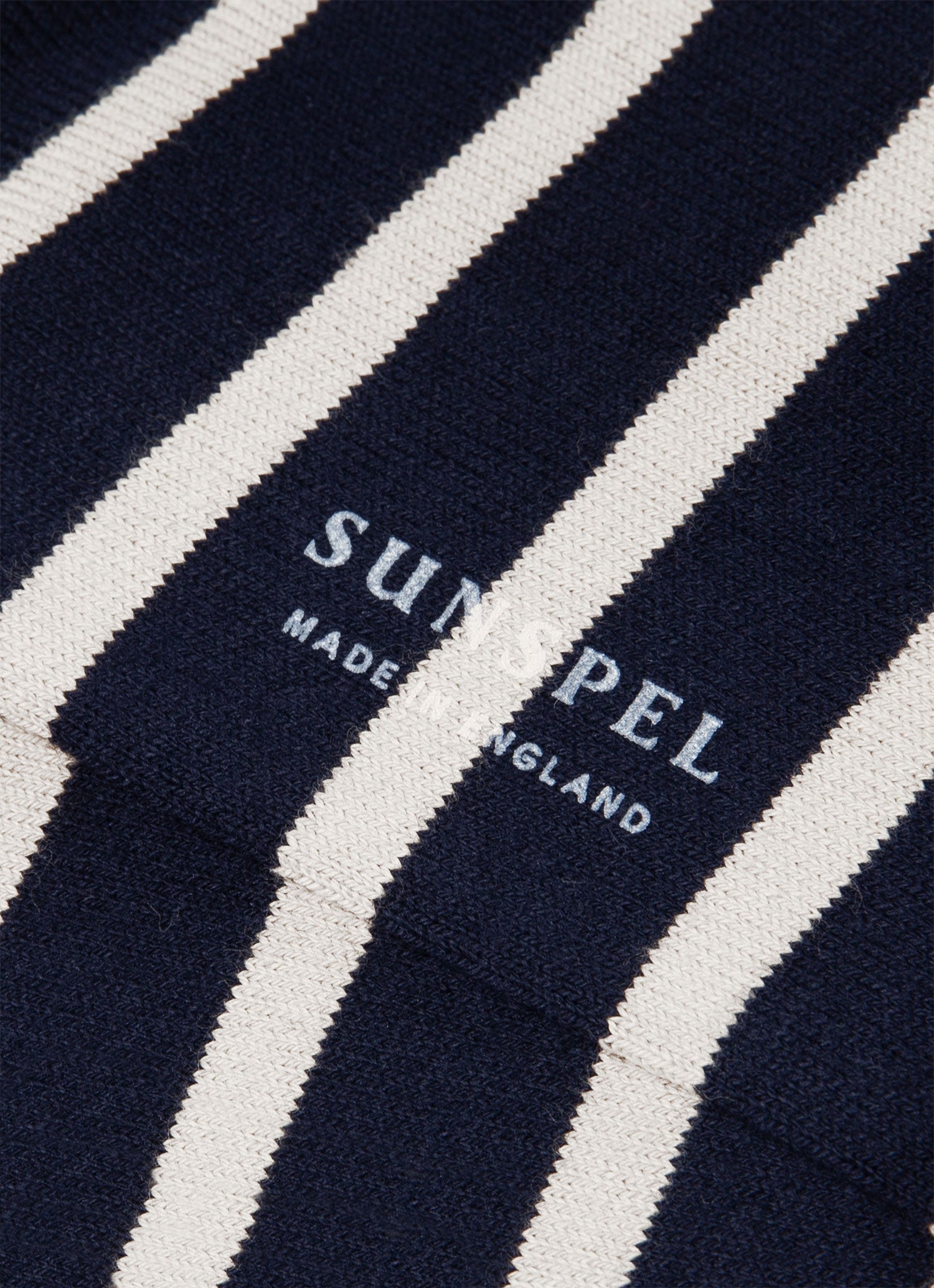 Chaussettes en coton pour homme Bleu marine/Blanc cassé