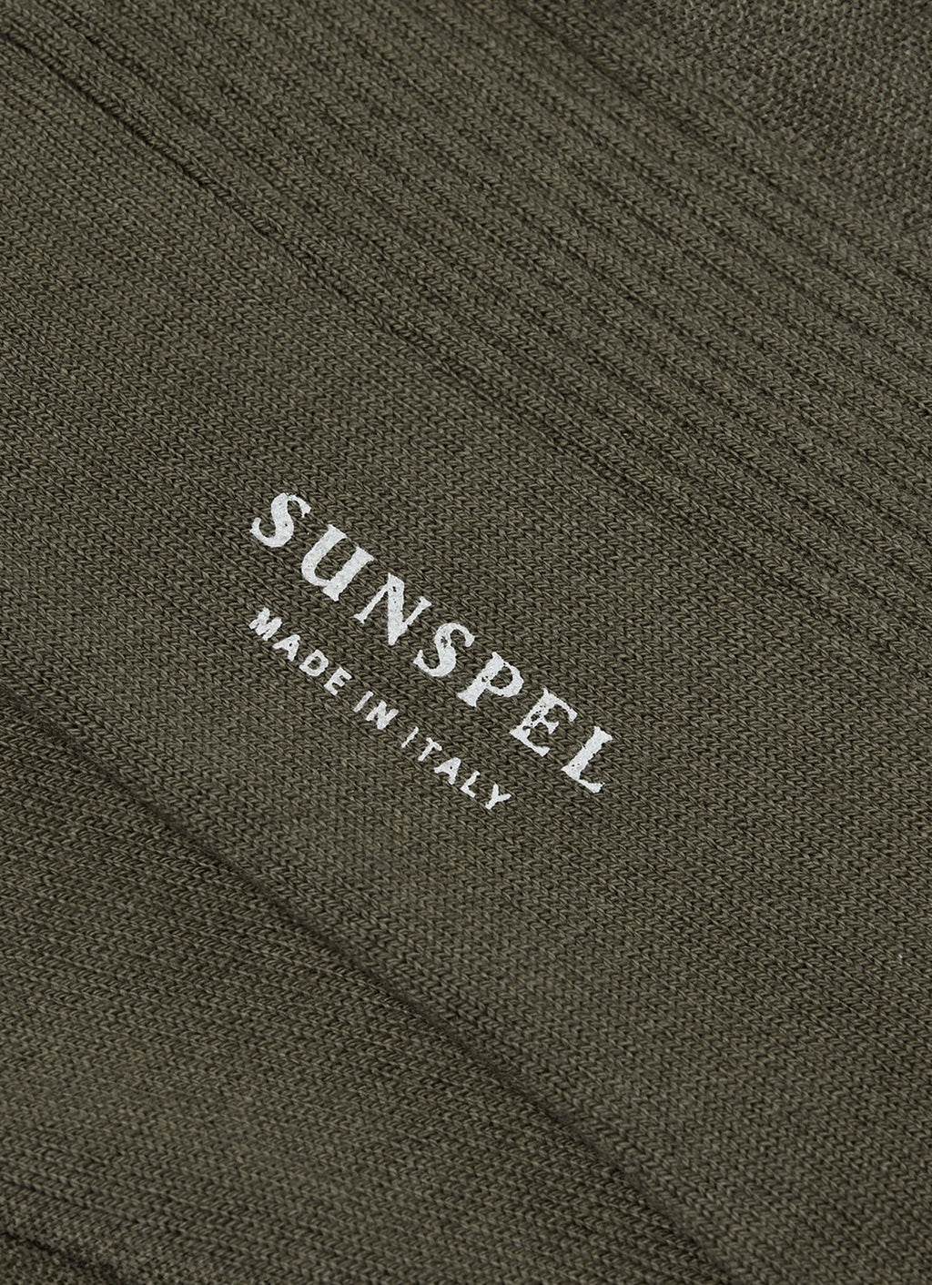 Men's Cotton Ribbed Socks in Khaki