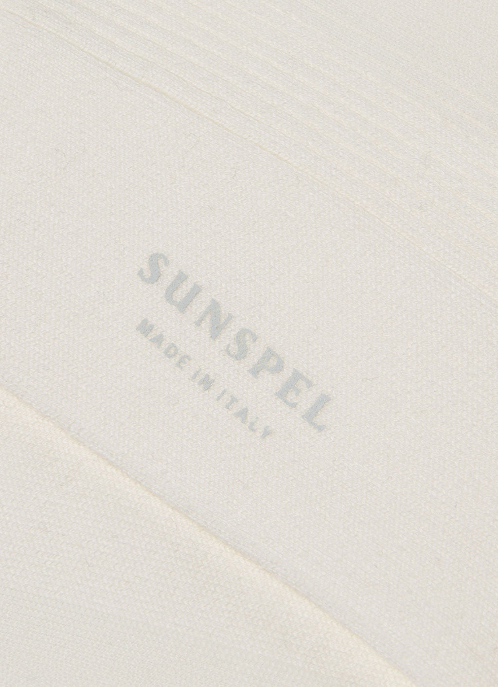 Men's Cotton Ribbed Socks in Archive White