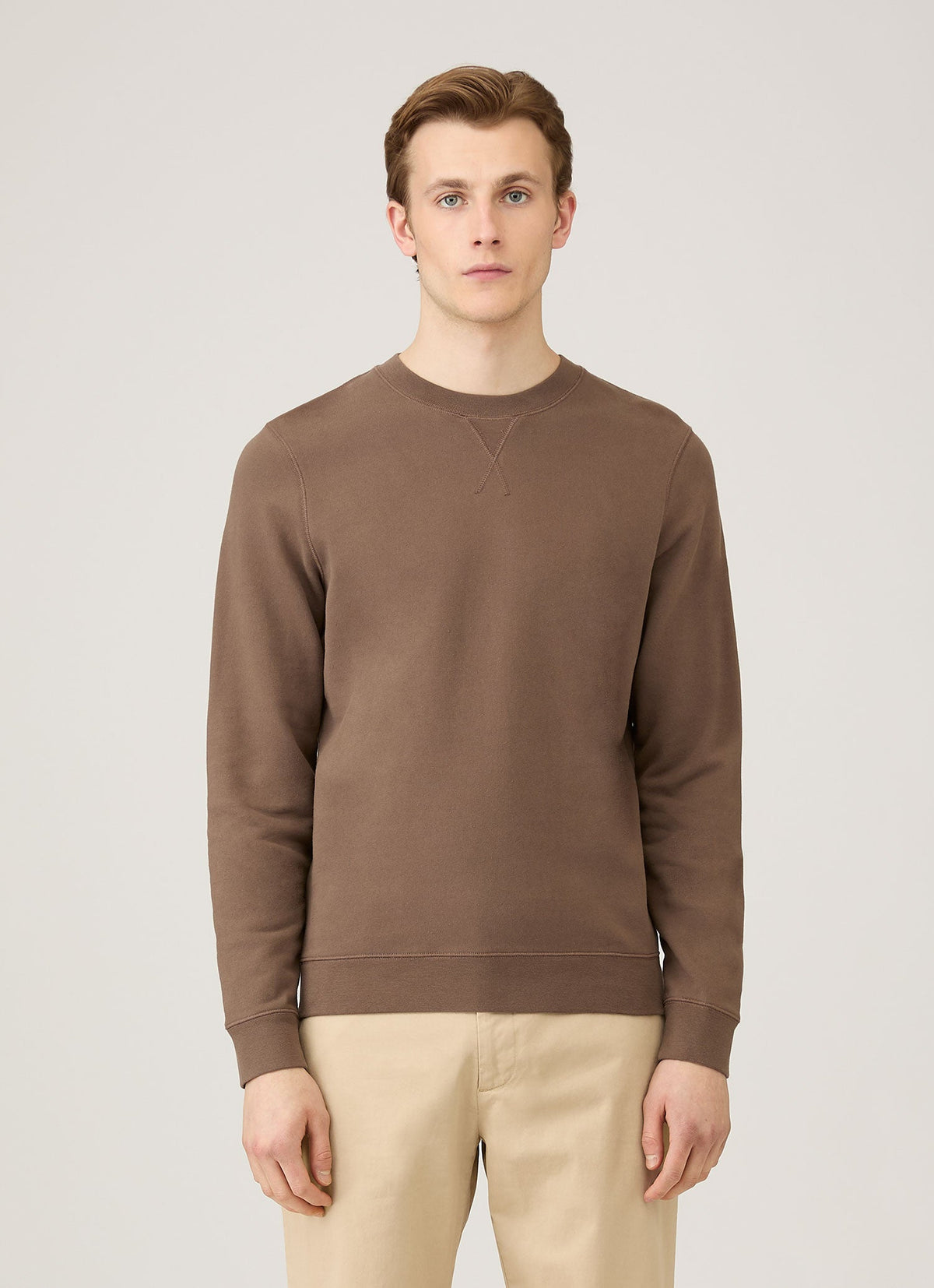 Sweat-shirt bouclette homme écorce