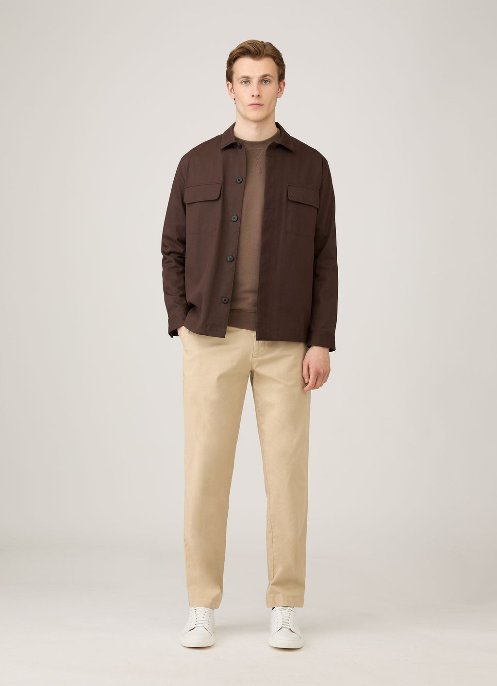 Sweat-shirt bouclette homme écorce