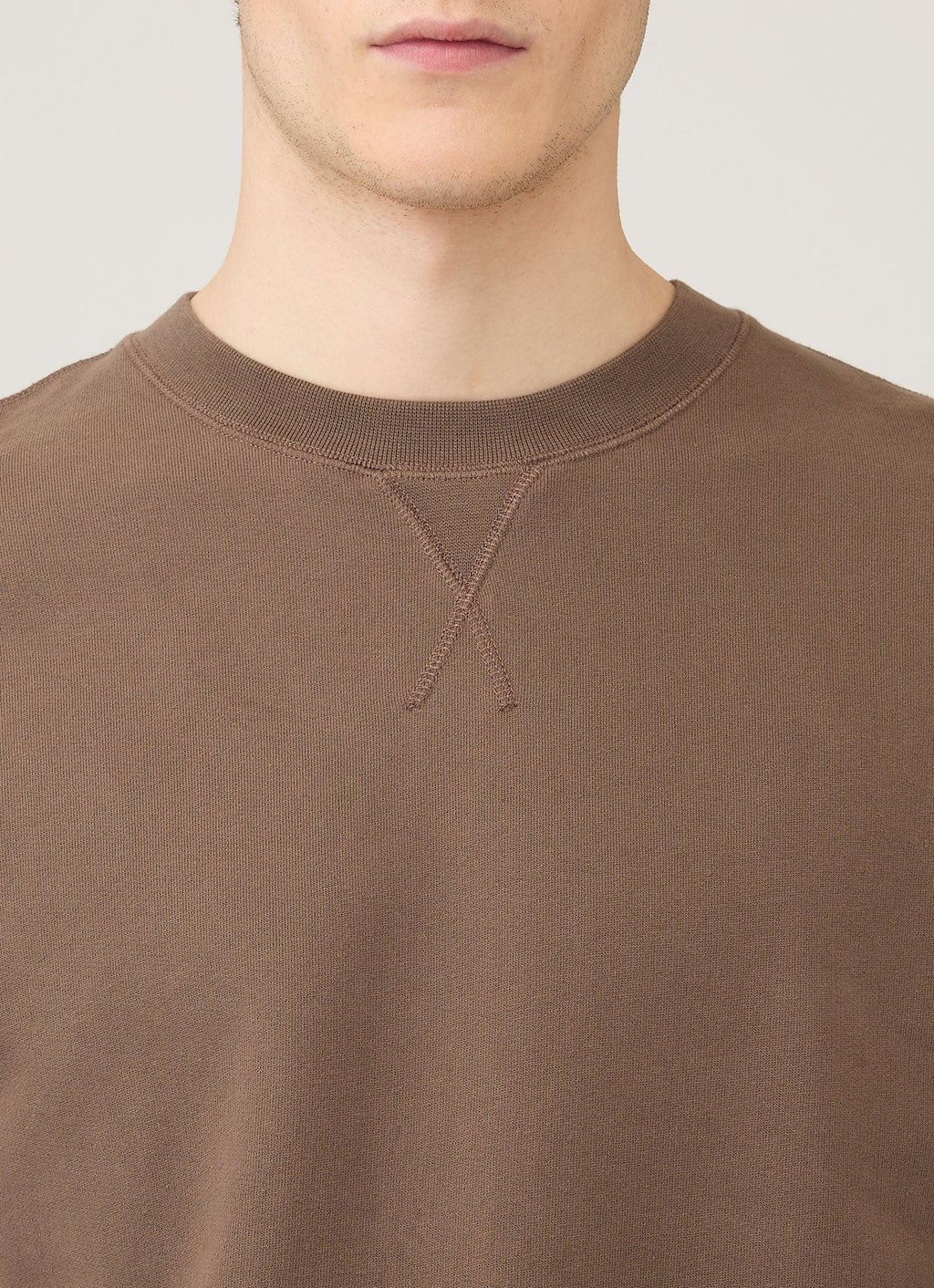 Sweat-shirt bouclette homme écorce