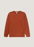 Sweat-shirt bouclette homme couleur rouille