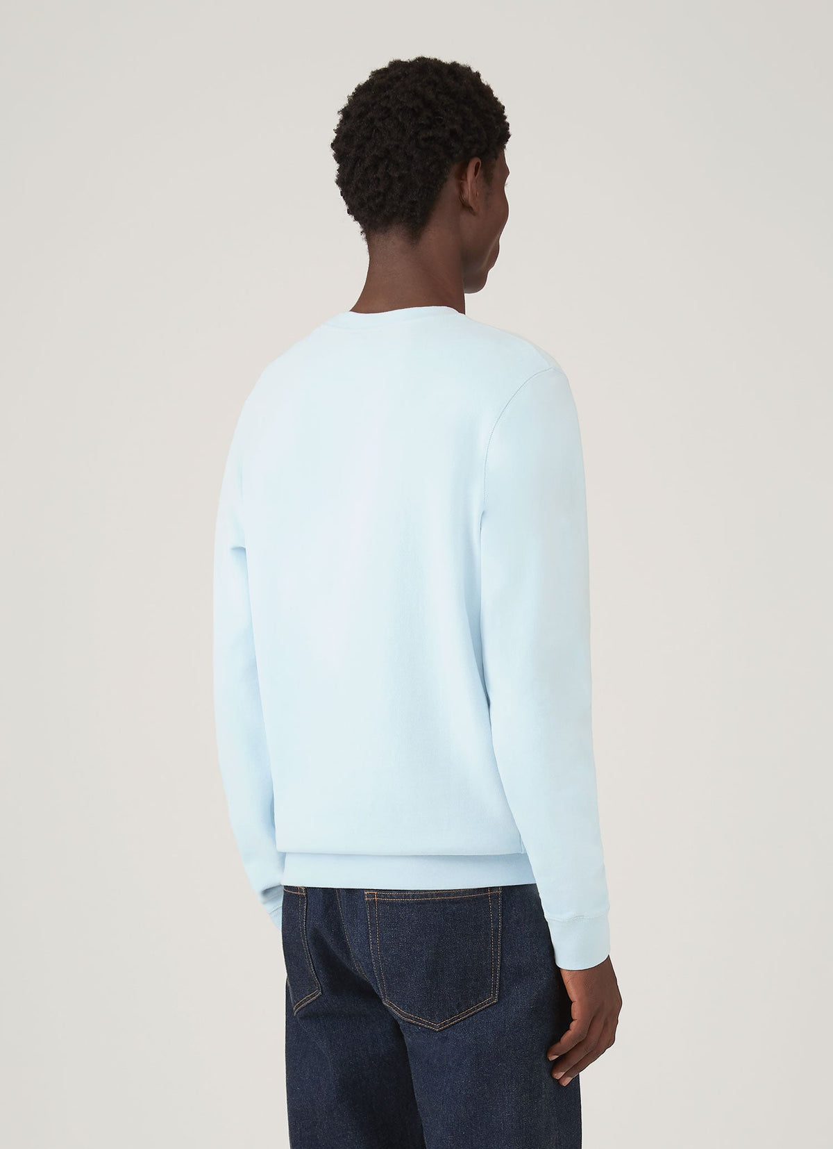 Sweat-shirt bouclette homme bleu givré