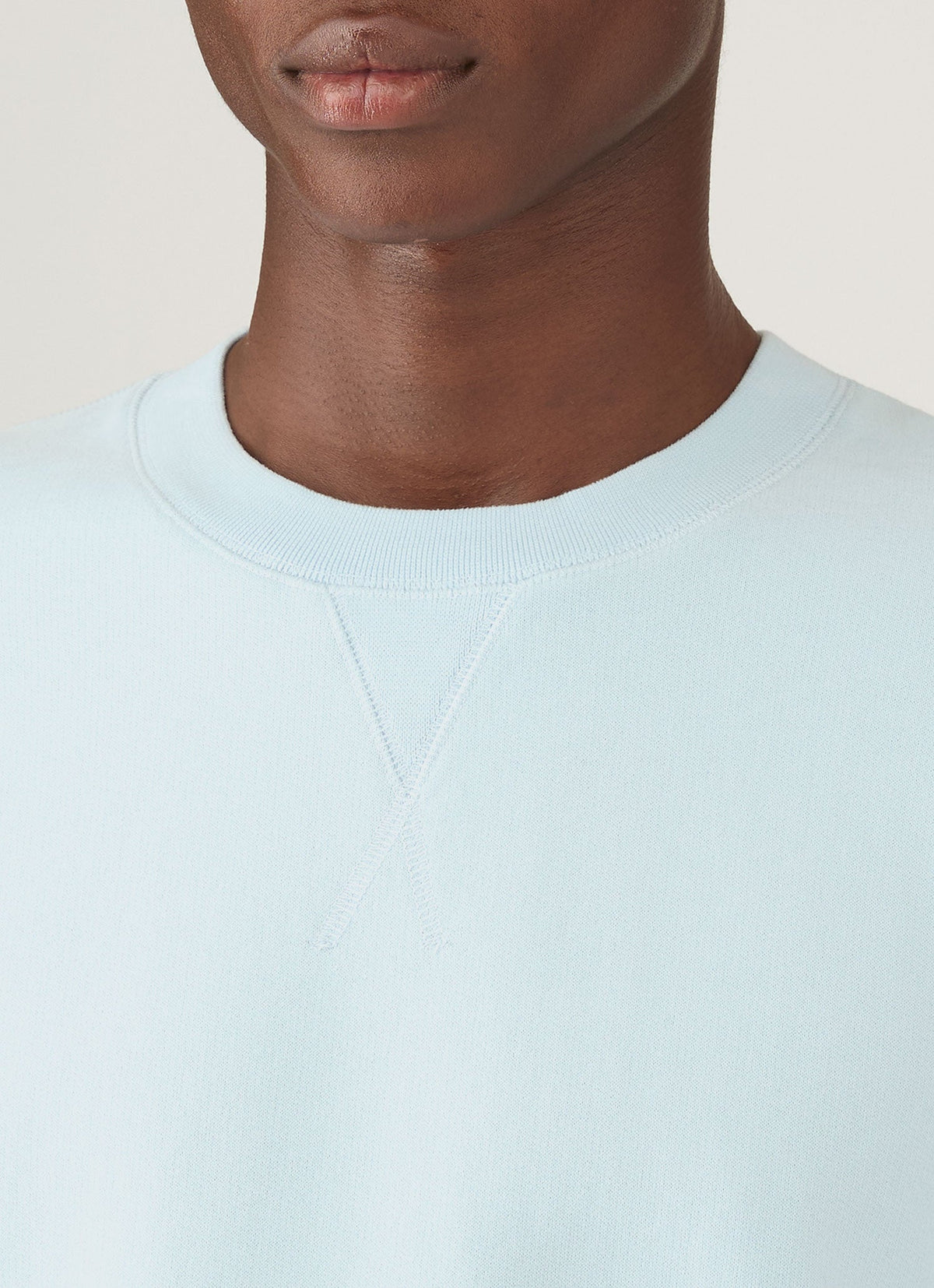 Sweat-shirt bouclette homme bleu givré