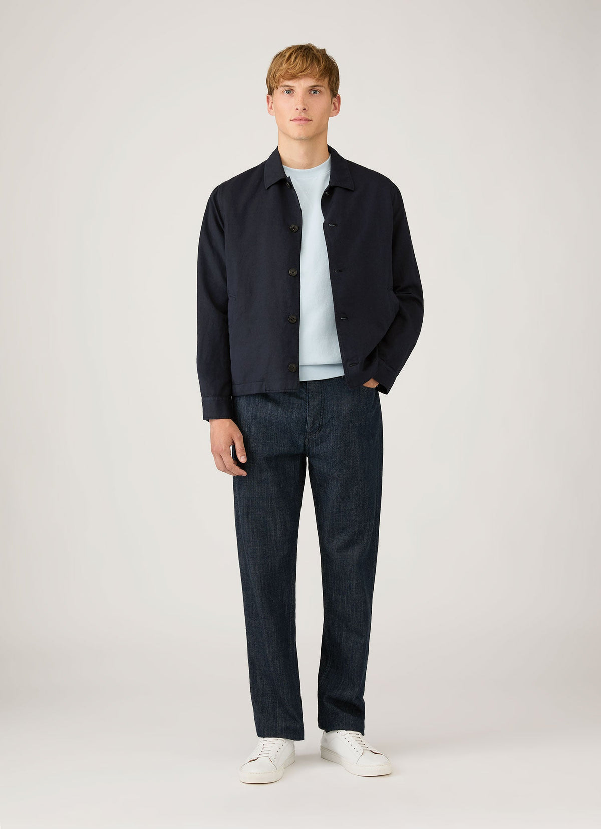 Sweat-shirt bouclette homme bleu pastel