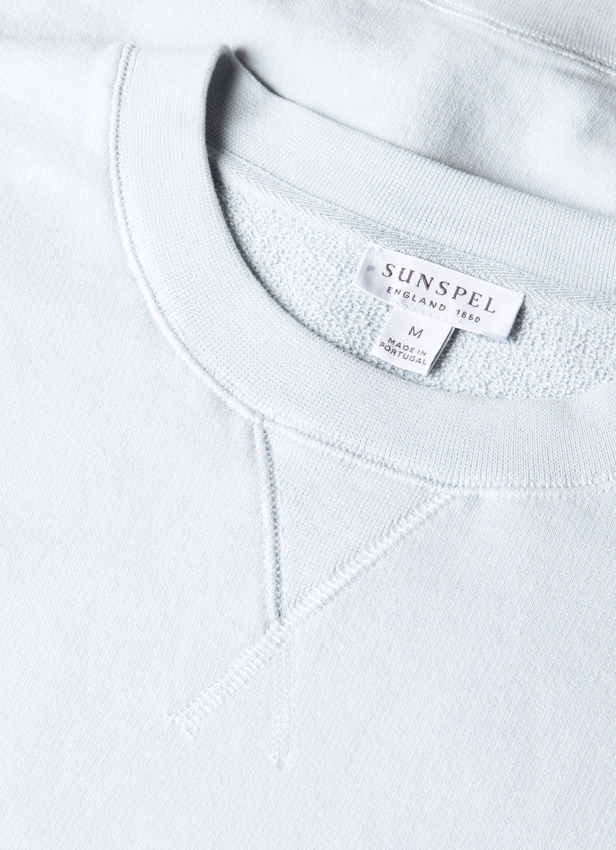 Sweat-shirt bouclette homme bleu pastel