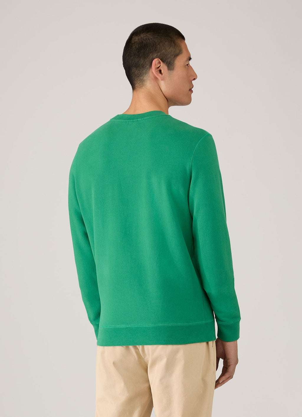 Sweat-shirt bouclette homme vert vif