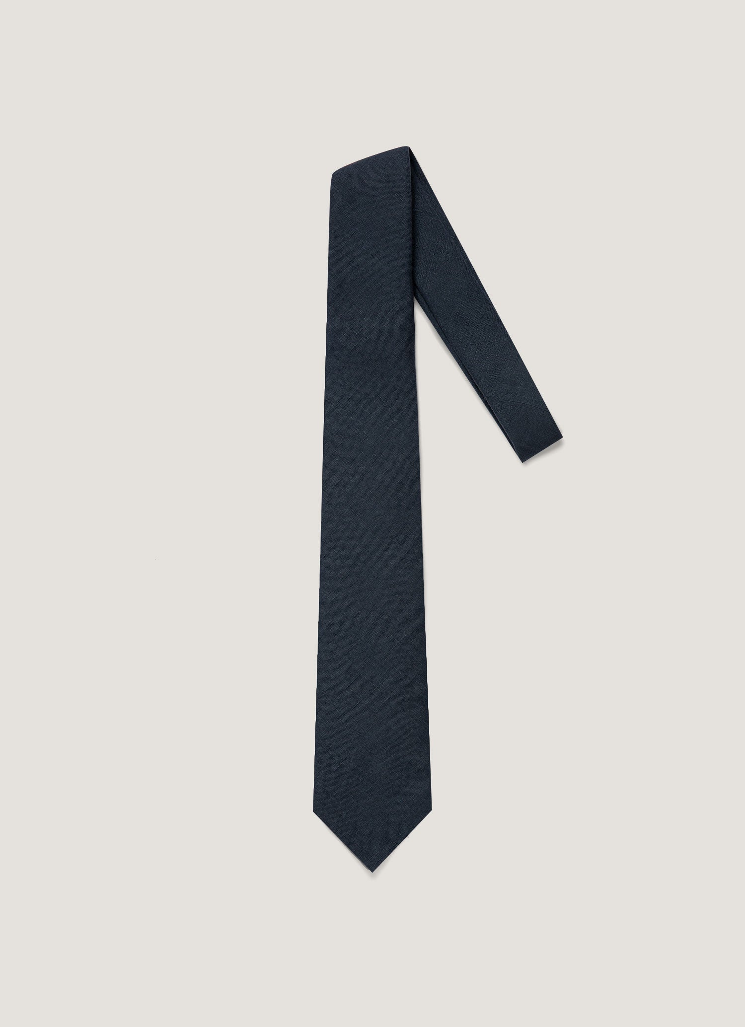 Men's Linen Tie in Light Navy