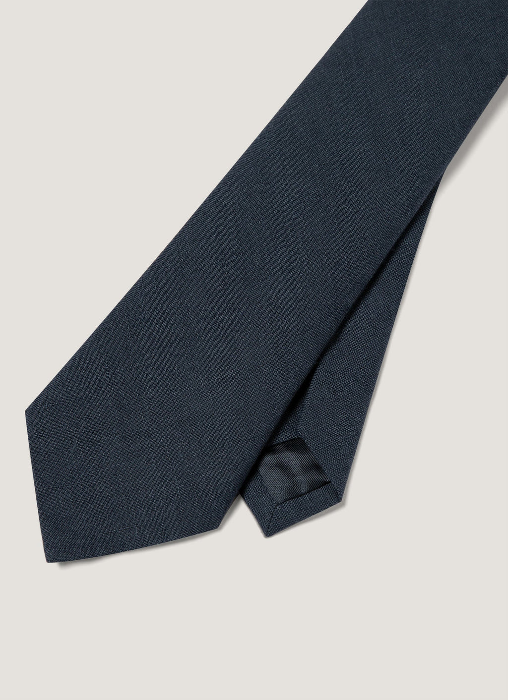 Men's Linen Tie in Light Navy