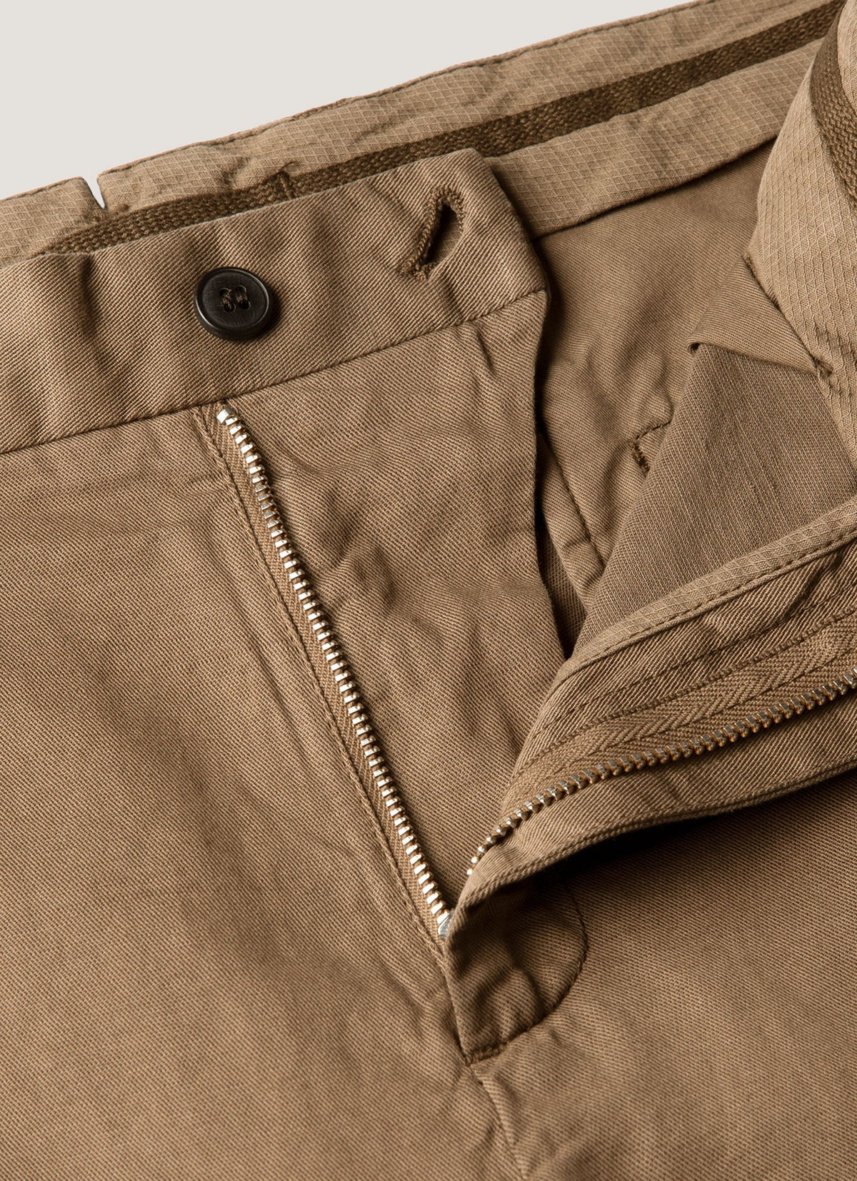Pantalon homme en coton et lin couleur Cèdre foncé