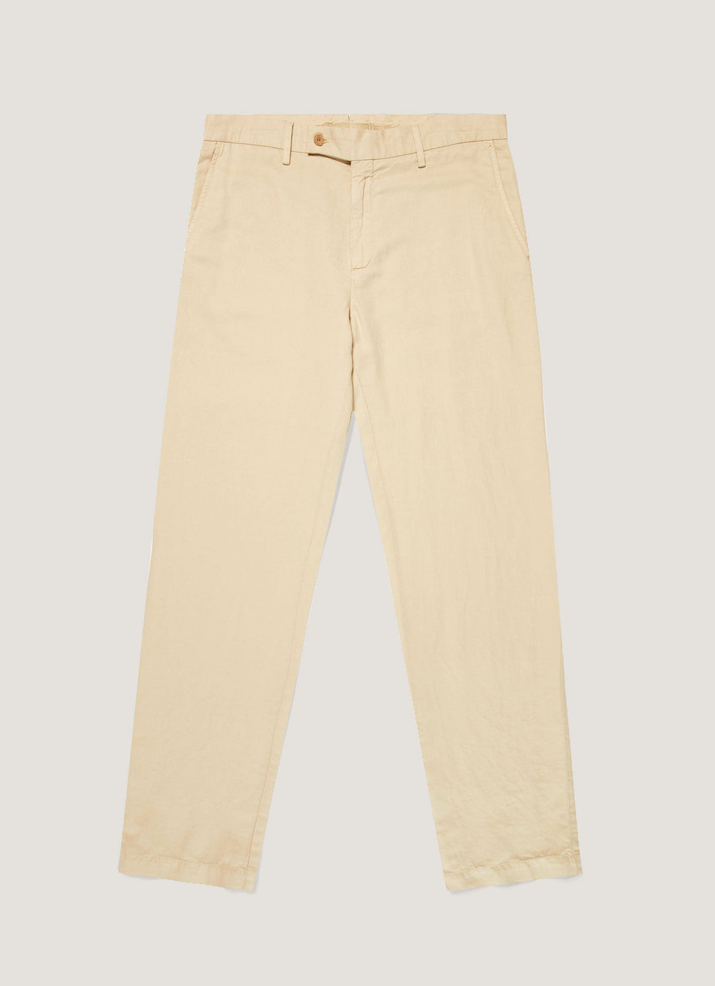 Pantalon en coton et lin pour homme couleur noisette