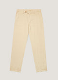 Pantalon en coton et lin pour homme couleur noisette
