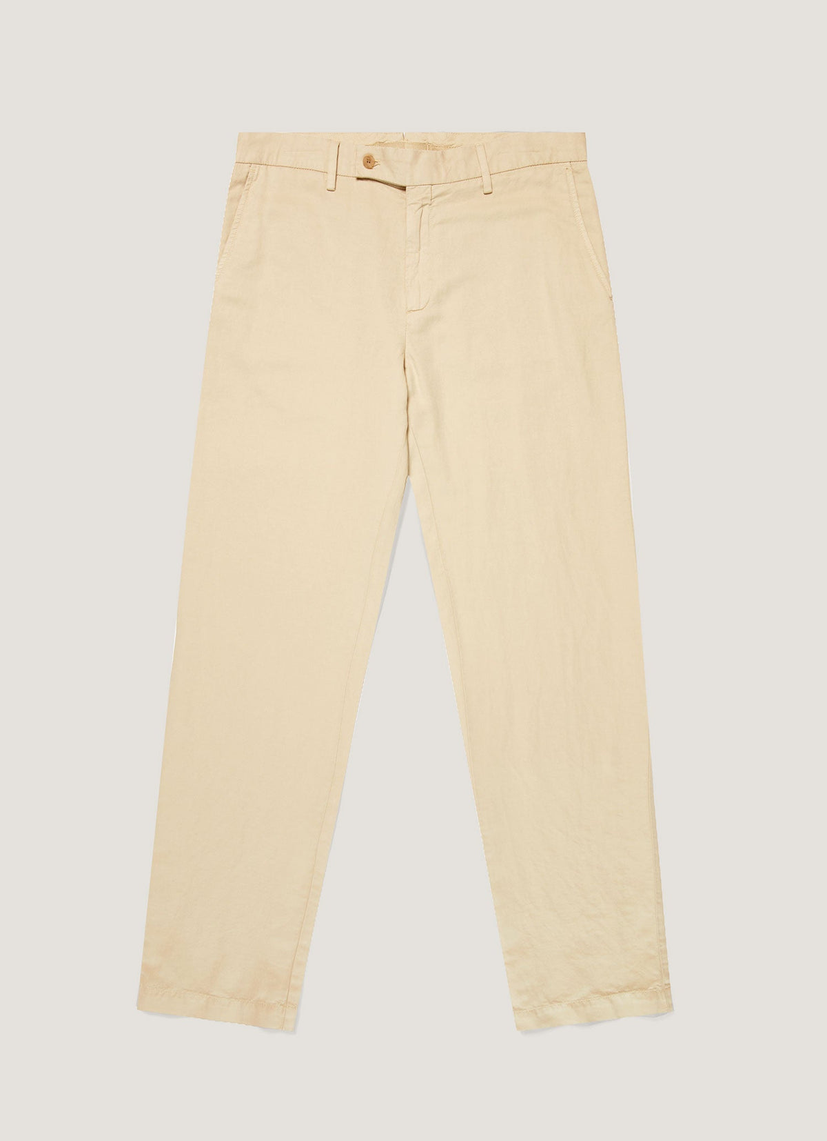 Pantalon en coton et lin pour homme couleur noisette