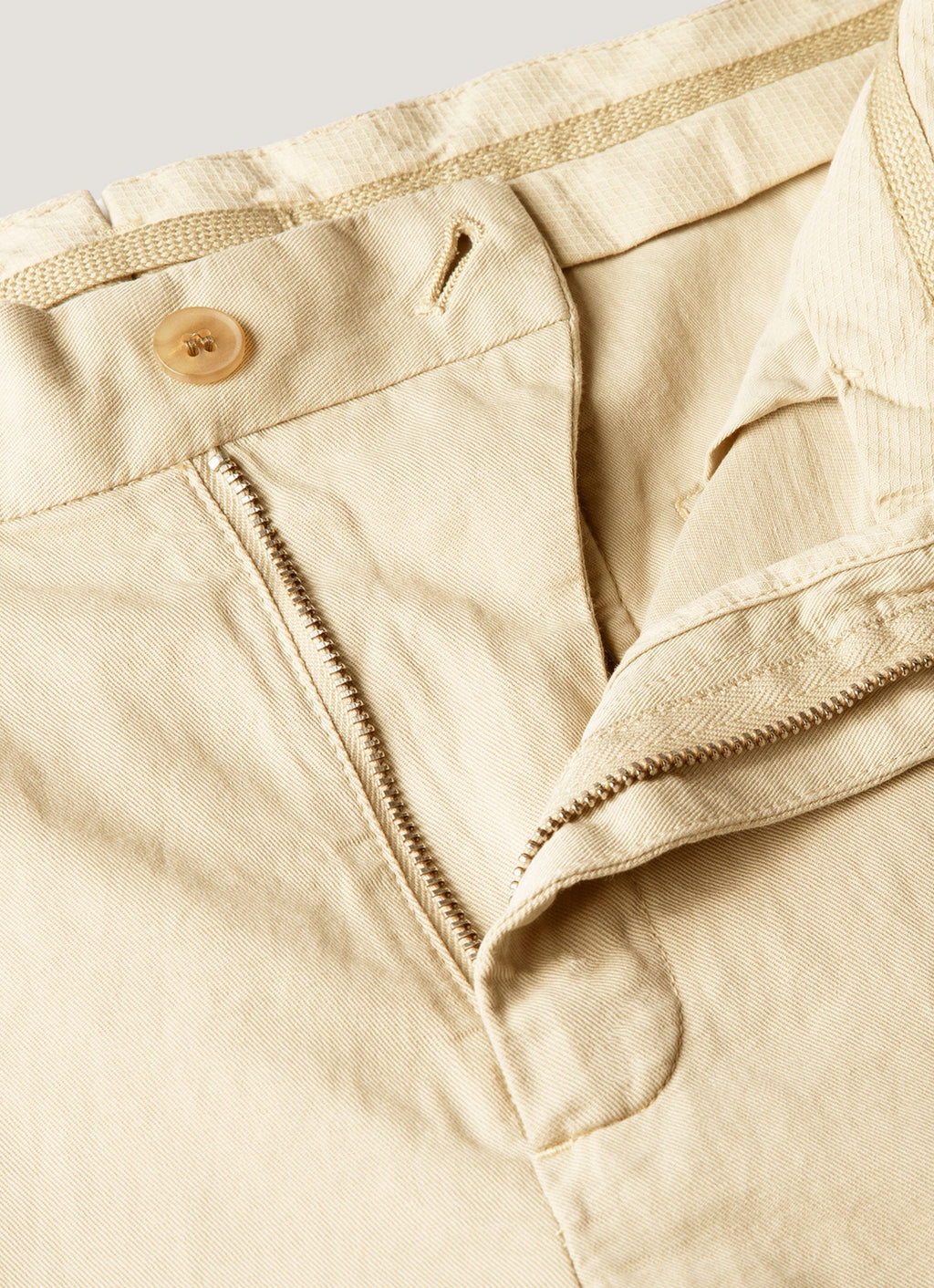 Pantalon en coton et lin pour homme couleur noisette
