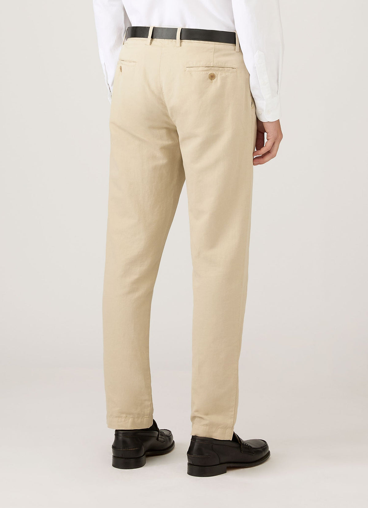 Pantalon en coton et lin pour homme couleur noisette