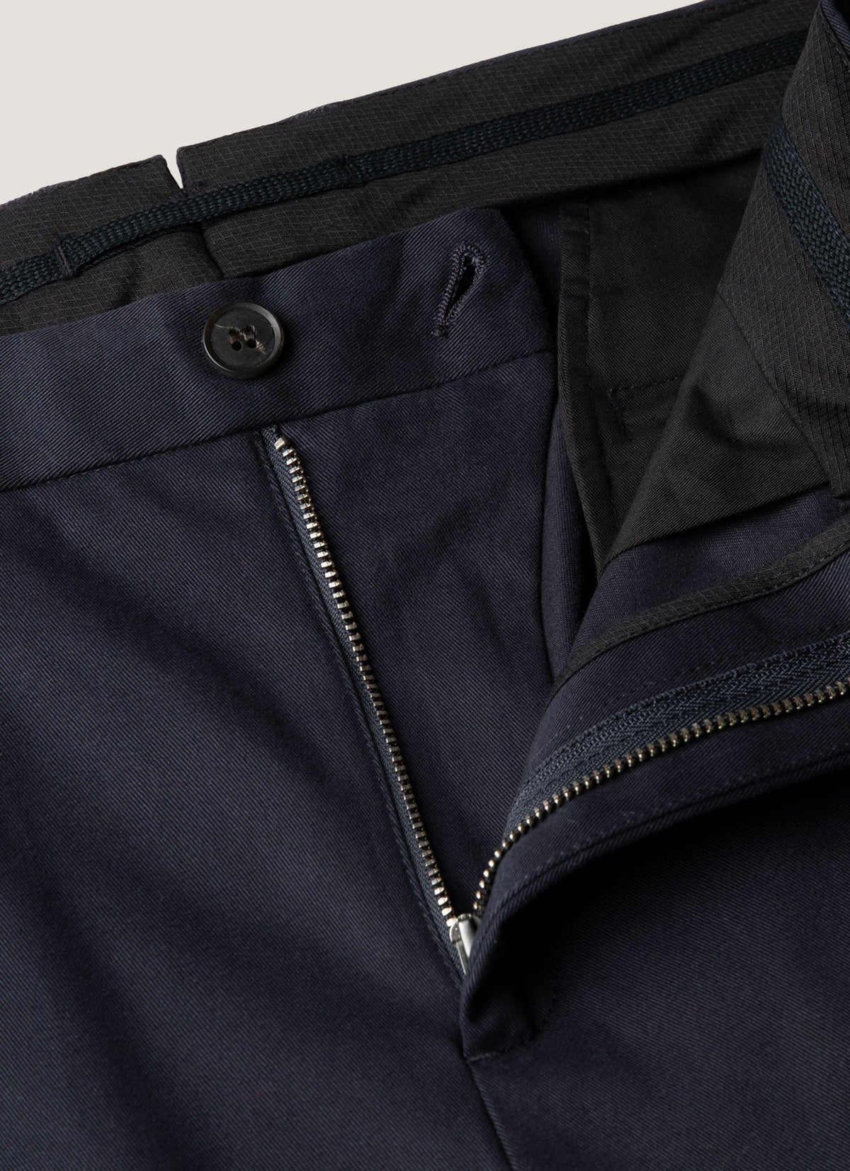 Pantalon en gabardine de coton marine pour homme