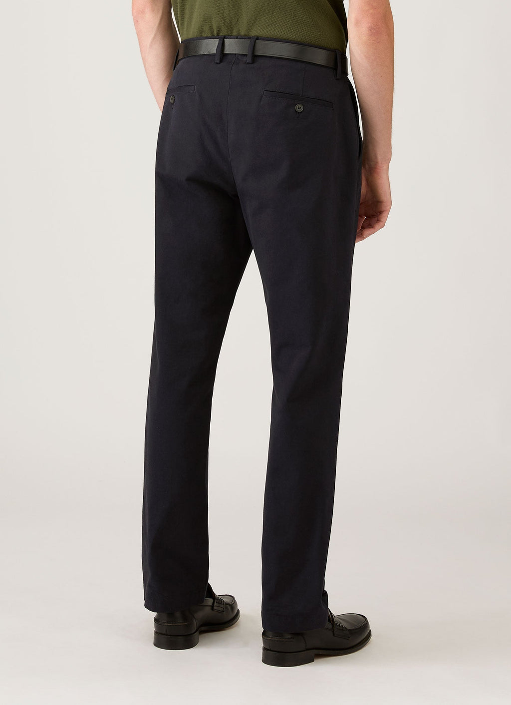 Pantalon en gabardine de coton marine pour homme
