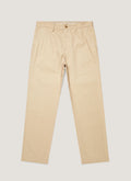 Pantalon en drill de coton pour homme, coloris pierre clair