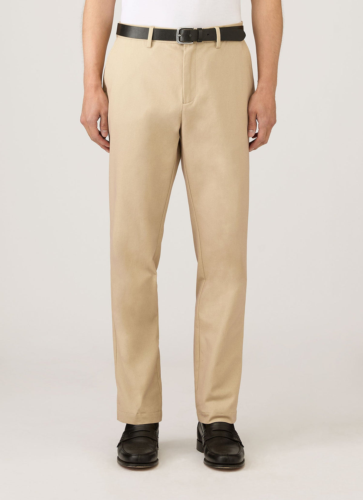 Pantalon en drill de coton pour homme, coloris pierre clair